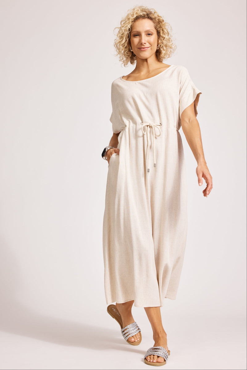 Eb & Ive Alesia Rope Tie Dress in Tusk