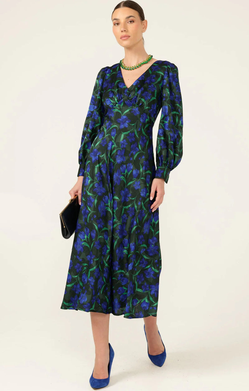 ophelia floral midi dress Sacha Drake OPHELIA Midi Dress in Forest Floral