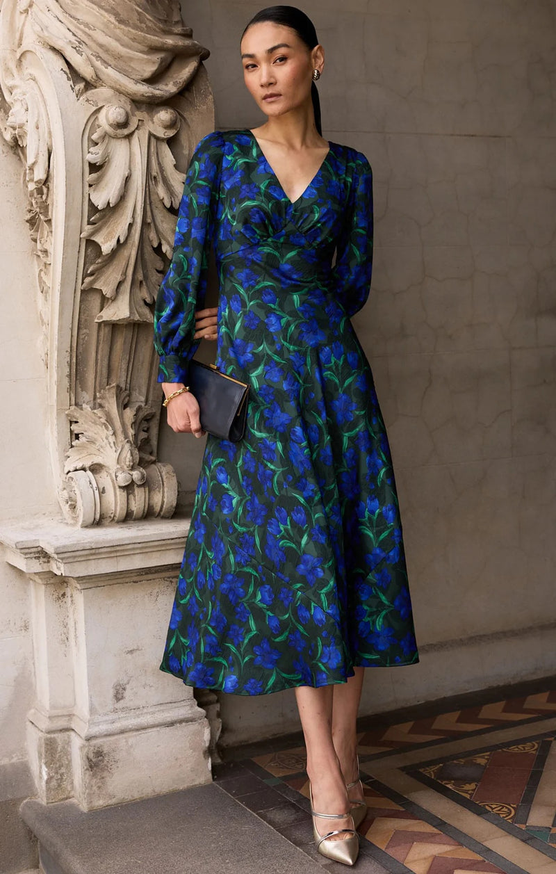 ophelia midi dress Sacha Drake OPHELIA Midi Dress in Forest Floral