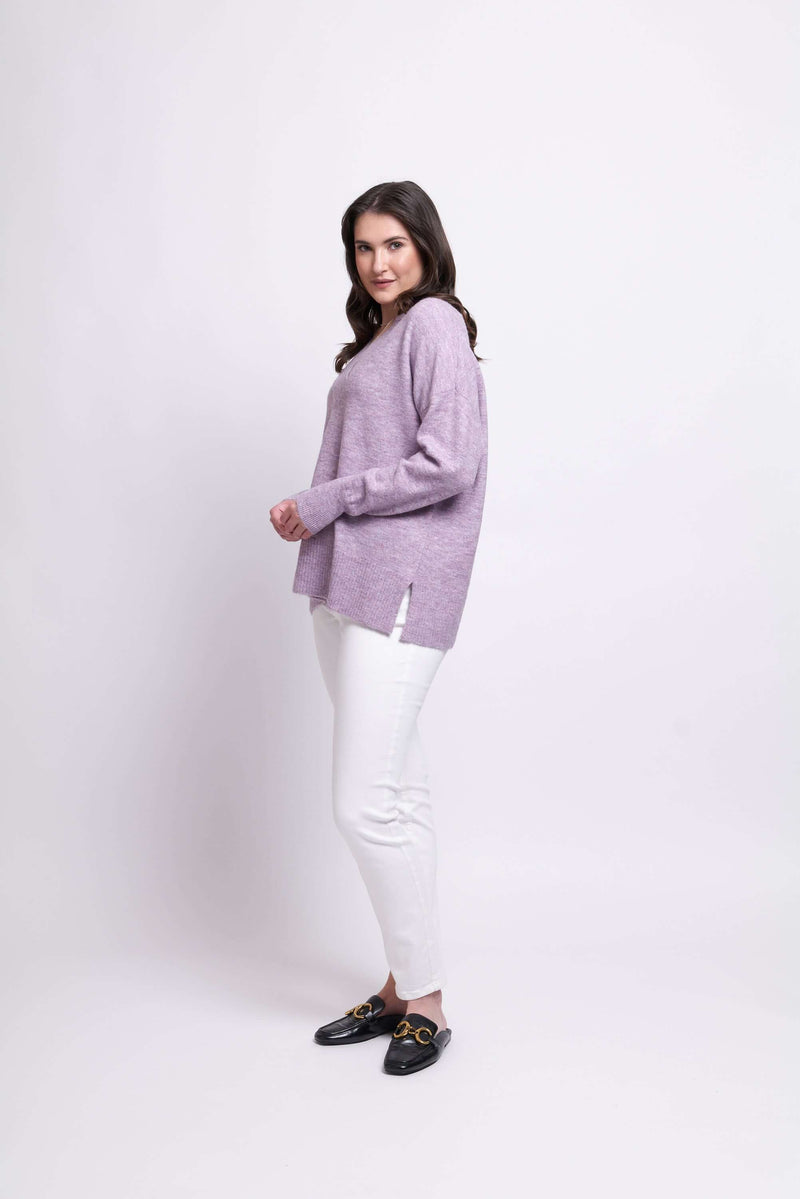 Foil Come Together Sweater in Lilac