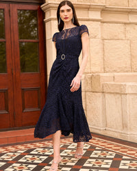 Sacha Drake AFFAIR OF HONOUR Dress in Navy Lace