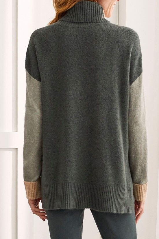 Tribal Turtle Neck Sweater in Nomad