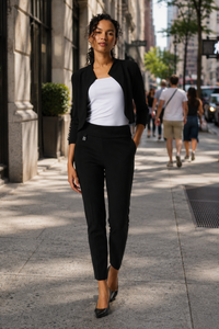 Joseph Ribkoff Classic Tailored Slim Pant in Black 144092