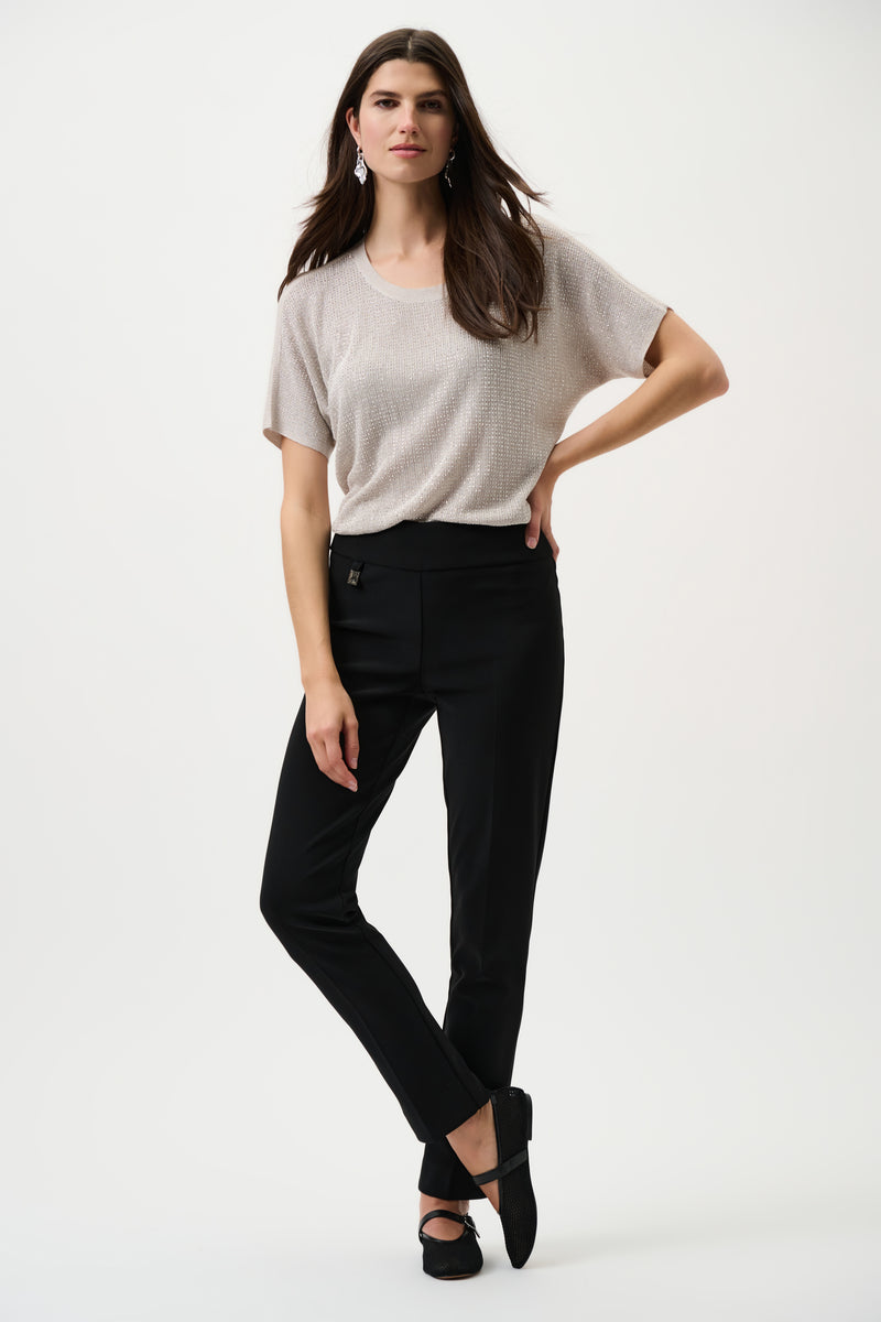 Joseph Ribkoff Classic Tailored Slim Pant in Black 144092