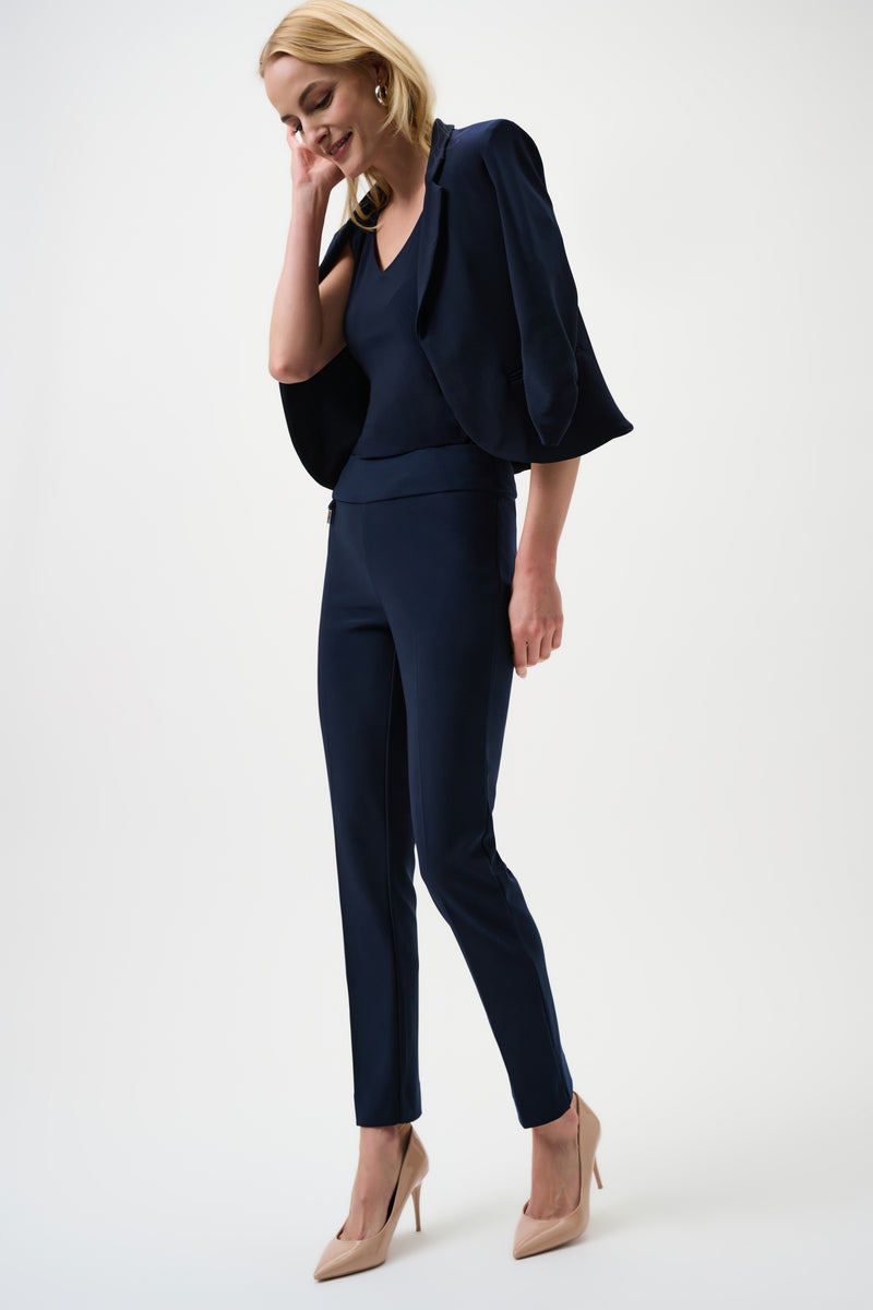 Joseph Ribkoff Classic Tailored Slim Pant in Midnight 144092