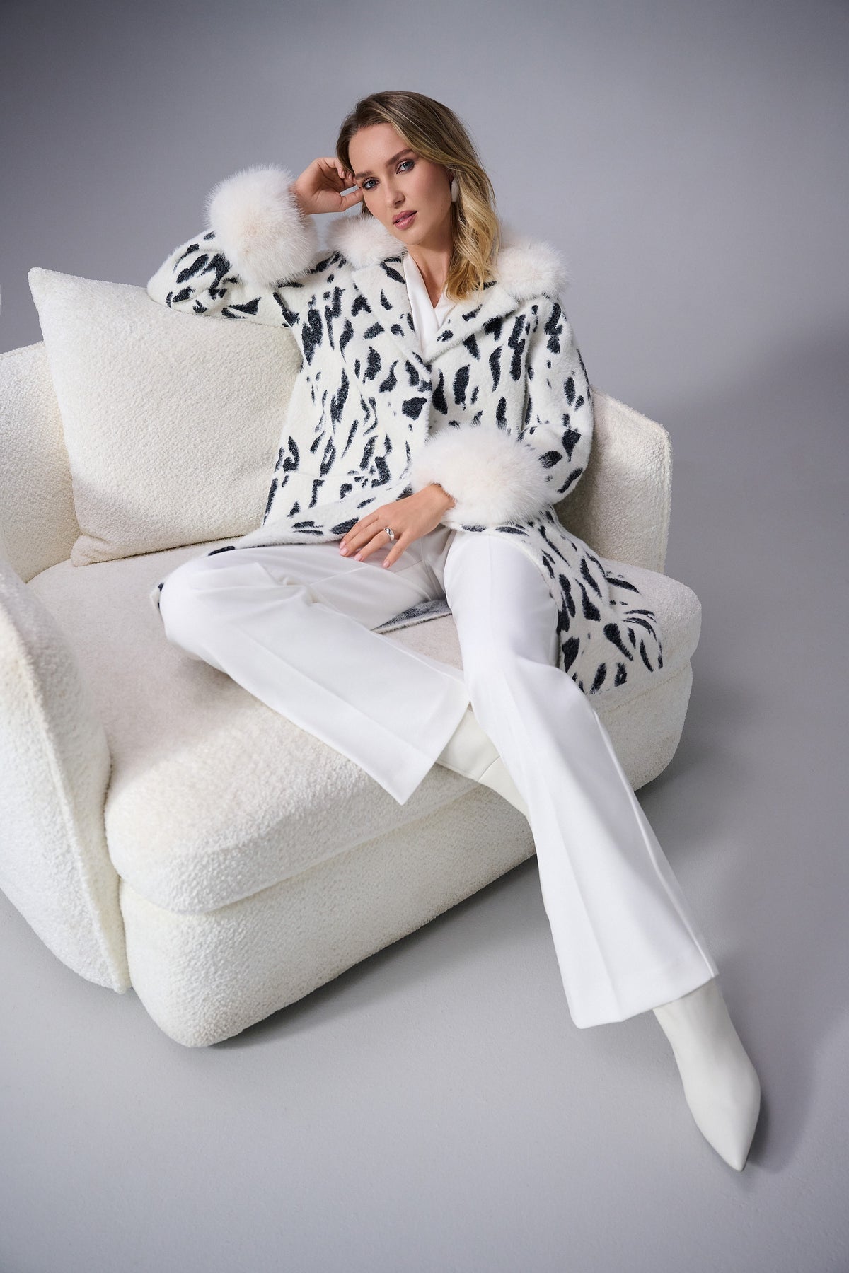 Joseph Ribkoff Classic Wide Leg Pant in Vanilla 153088