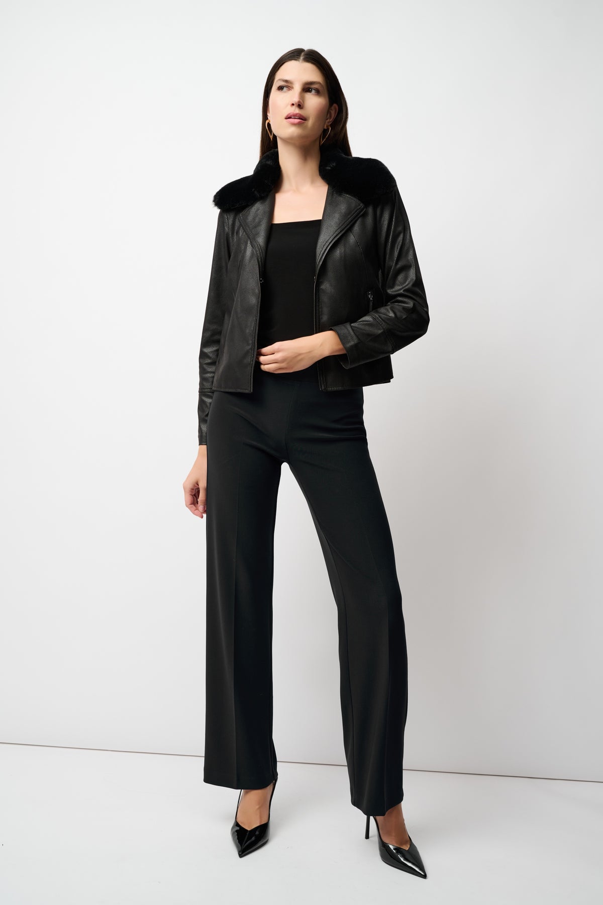 Joseph Ribkoff Classic Wide Leg Pant in Black 153088
