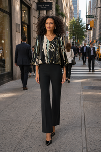 Joseph Ribkoff Classic Wide Leg Pant in Black 153088