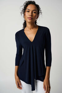 Joseph Ribkoff Asymmetrical Tunic in Midnight 161066