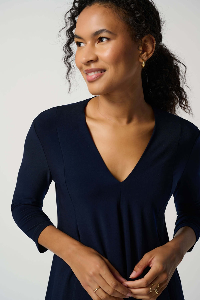 Joseph Ribkoff Asymmetrical Tunic in Midnight 161066