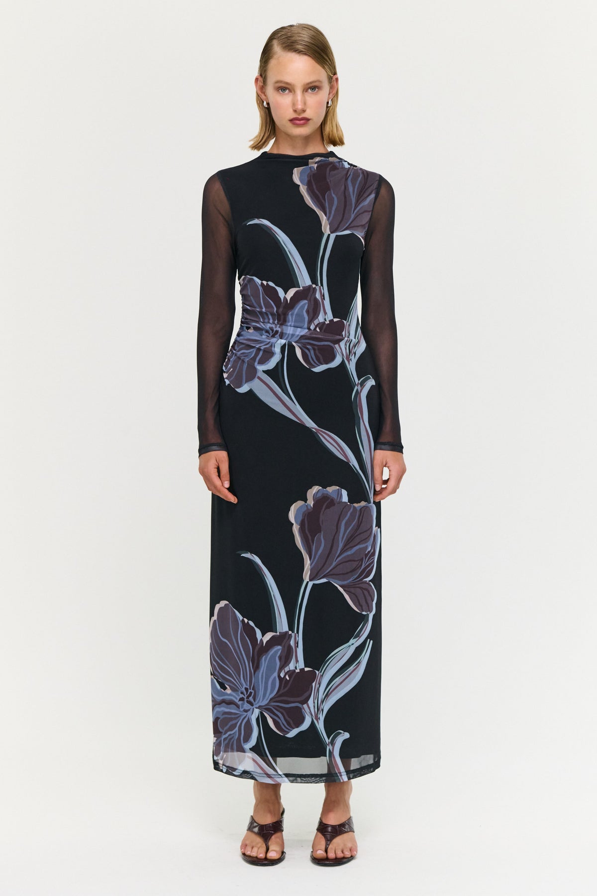Staple The Label STAS Mesh Dress in Midnight Floral