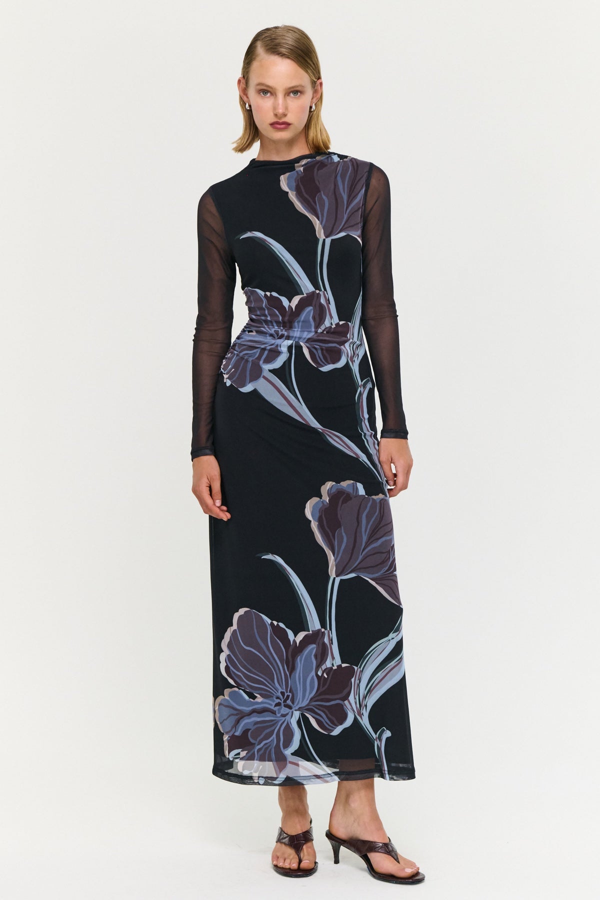 Staple The Label STAS Mesh Dress in Midnight Floral