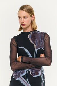 Staple The Label STAS Mesh Dress in Midnight Floral