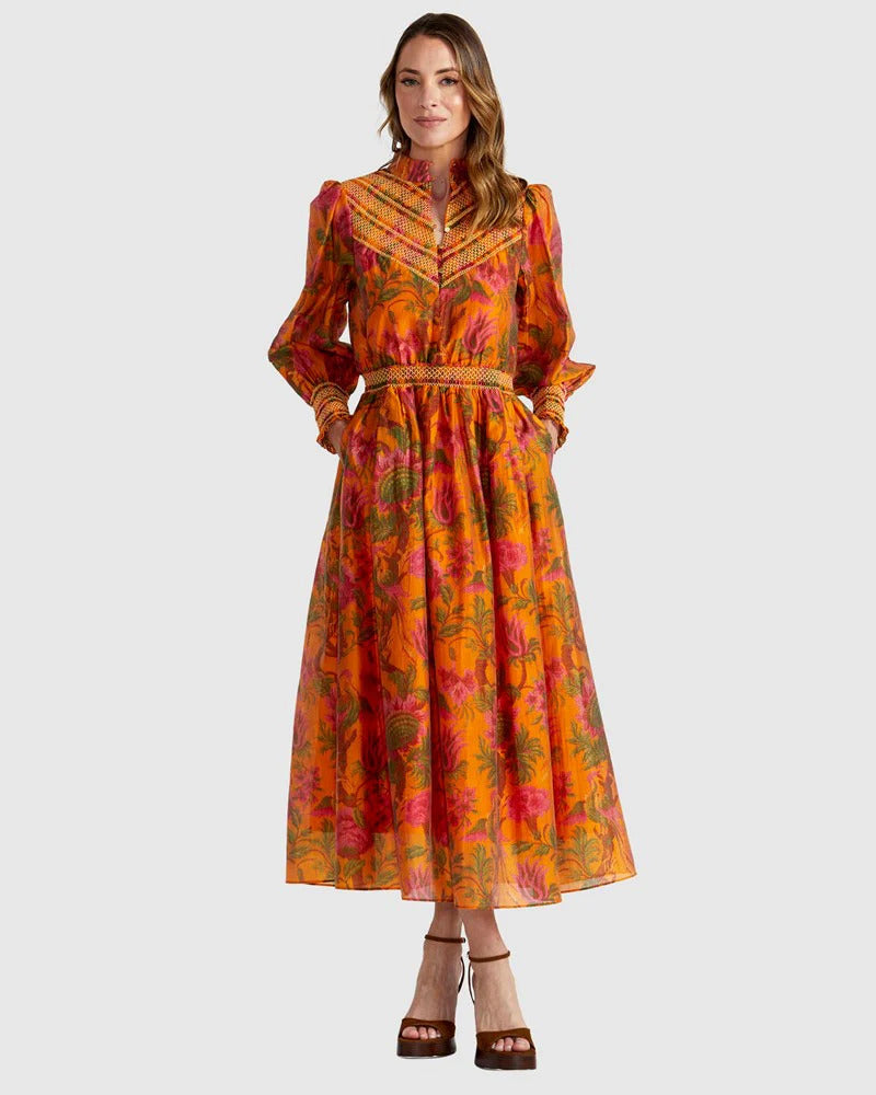 Fate + Becker Panama Dress in Orange Floral