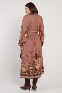 Fate + Becker Nina Shirt Dress in Dark Scarf Print