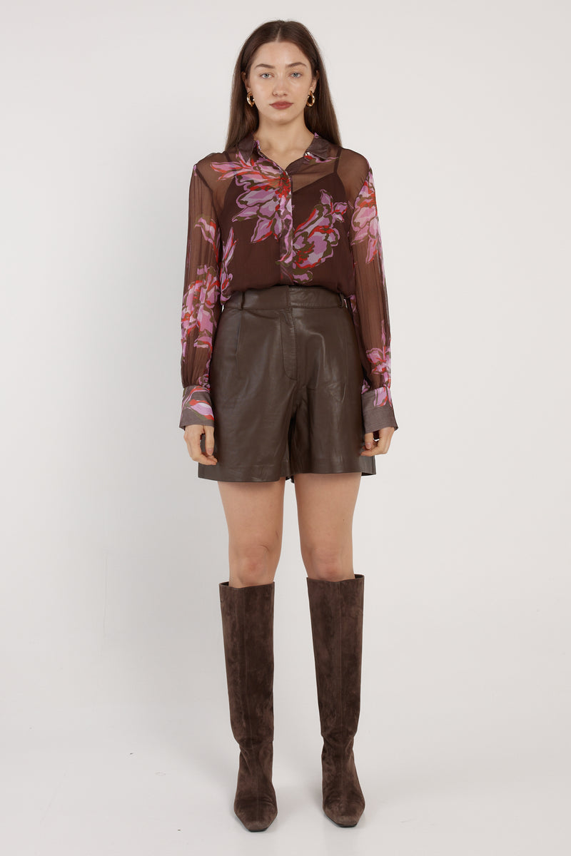 Fate + Becker Nyomi Blouse in Dark Flower Print