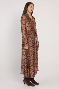 Fate + Becker Isla Wrap Dress in Snake Print