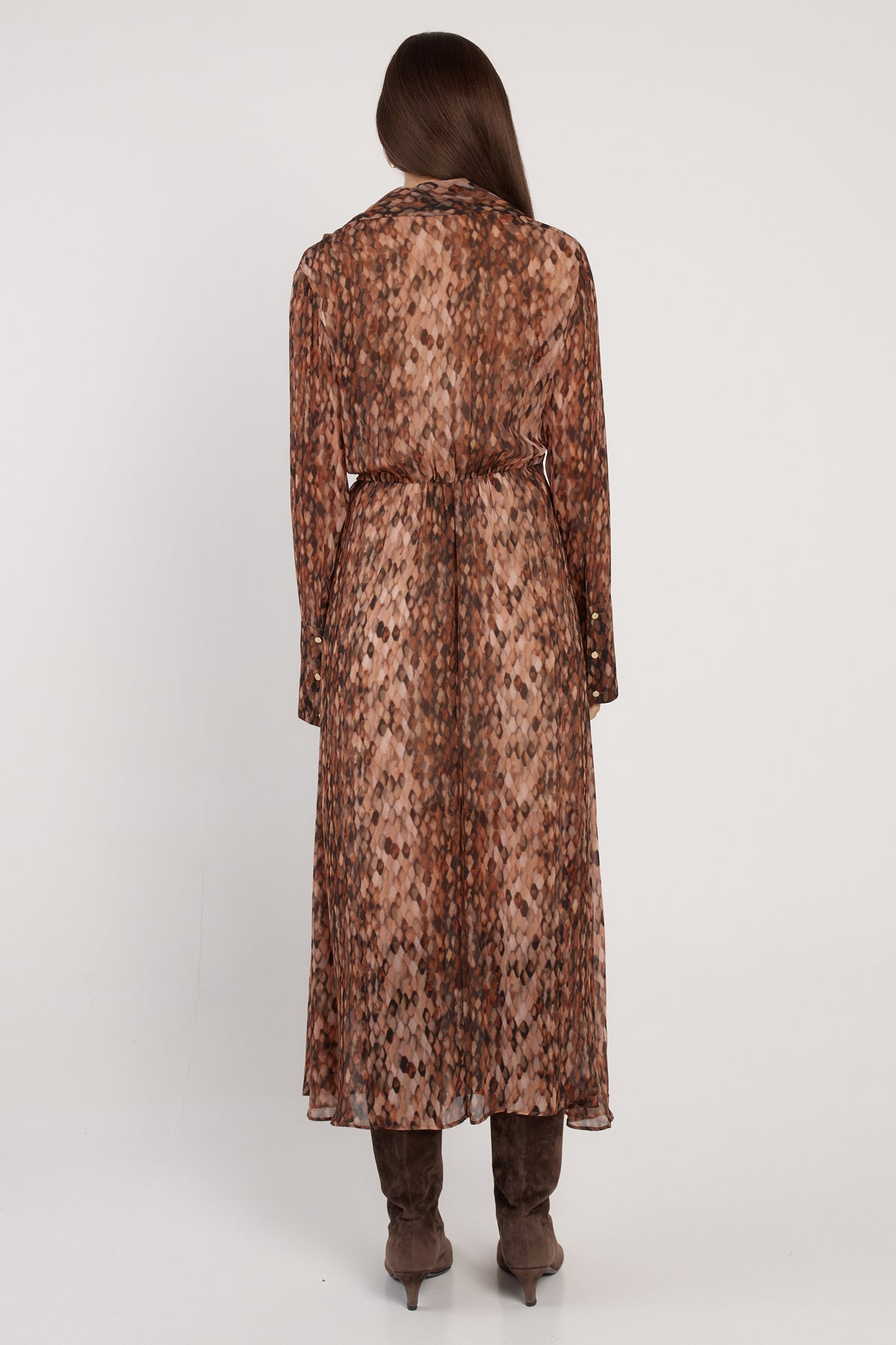 Fate + Becker Isla Wrap Dress in Snake Print
