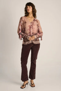 Fate + Becker ODETTE Ruffle Blouse in Scarf Print