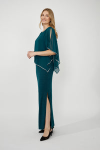 Lyman Sparkle Gown in Jade Shimmer 179257