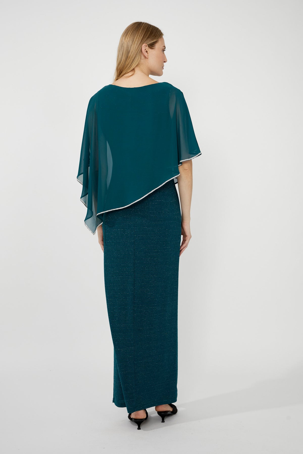 Lyman Sparkle Gown in Jade Shimmer 179257