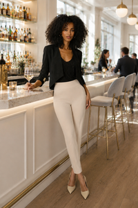 Joseph Ribkoff Classic Cropped Pant in Moonstone 181089