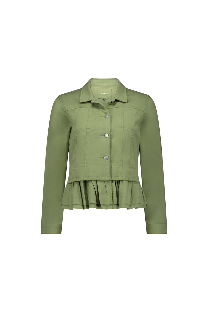 Vassalli Denim Jacket in Sage