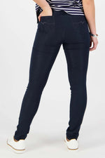 Vassalli Skinny Leg Full Length Denim Pull On in Indigo 230