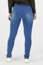 Vassalli Skinny Leg Full Length Denim Pull On in New Blue 230