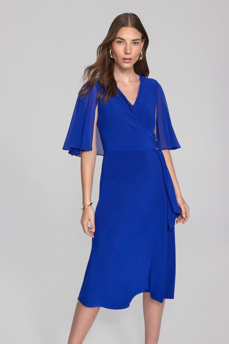 Signature by Joseph Ribkoff Flare Dress in Royal Sapphire 231757