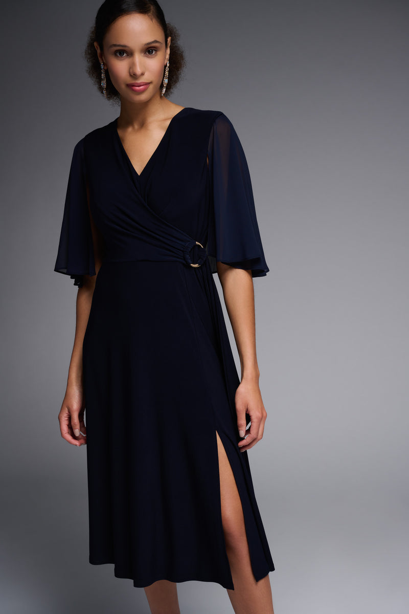 Signature by Joseph Ribkoff Flare Dress in Midnight 231757