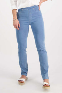 Vassalli Slim Leg Full Length Jean in Ice 234