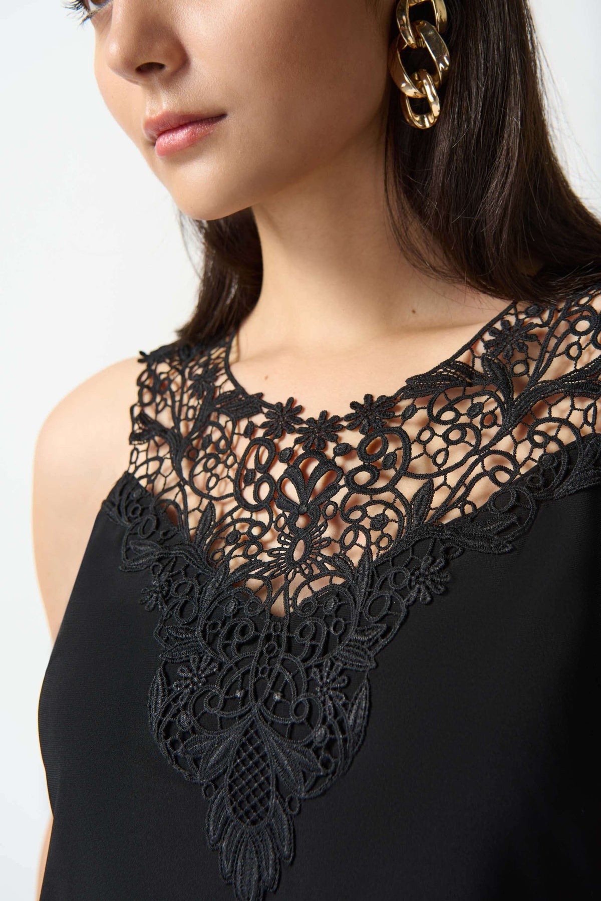 Joseph Ribkoff Guipure Cami in Black 242088
