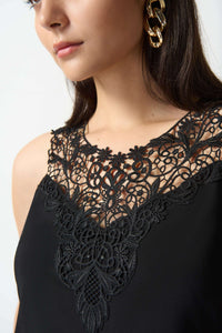 Joseph Ribkoff Guipure Cami in Black 242088