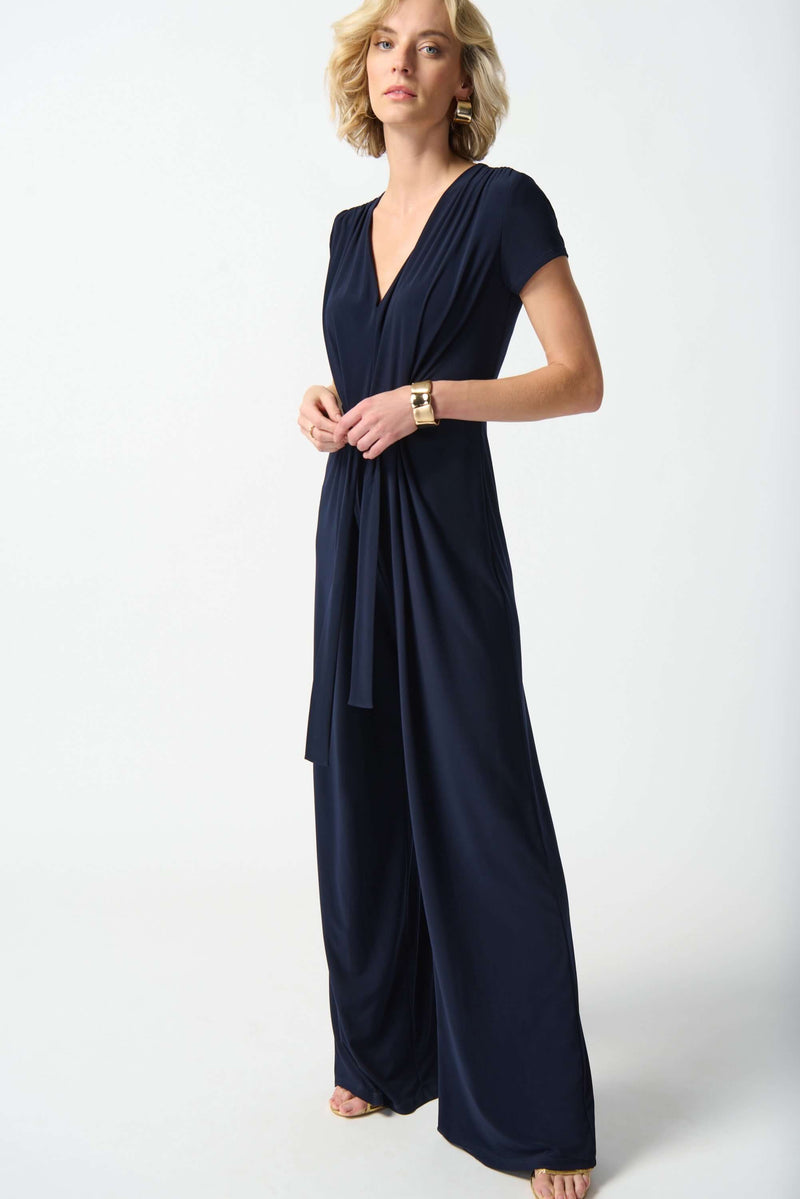 Joseph Ribkoff Belted Jumpsuit in Midnight 242149