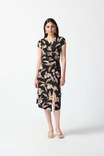 Joseph Ribkoff Fit & Flare Dress in Black Floral 242190