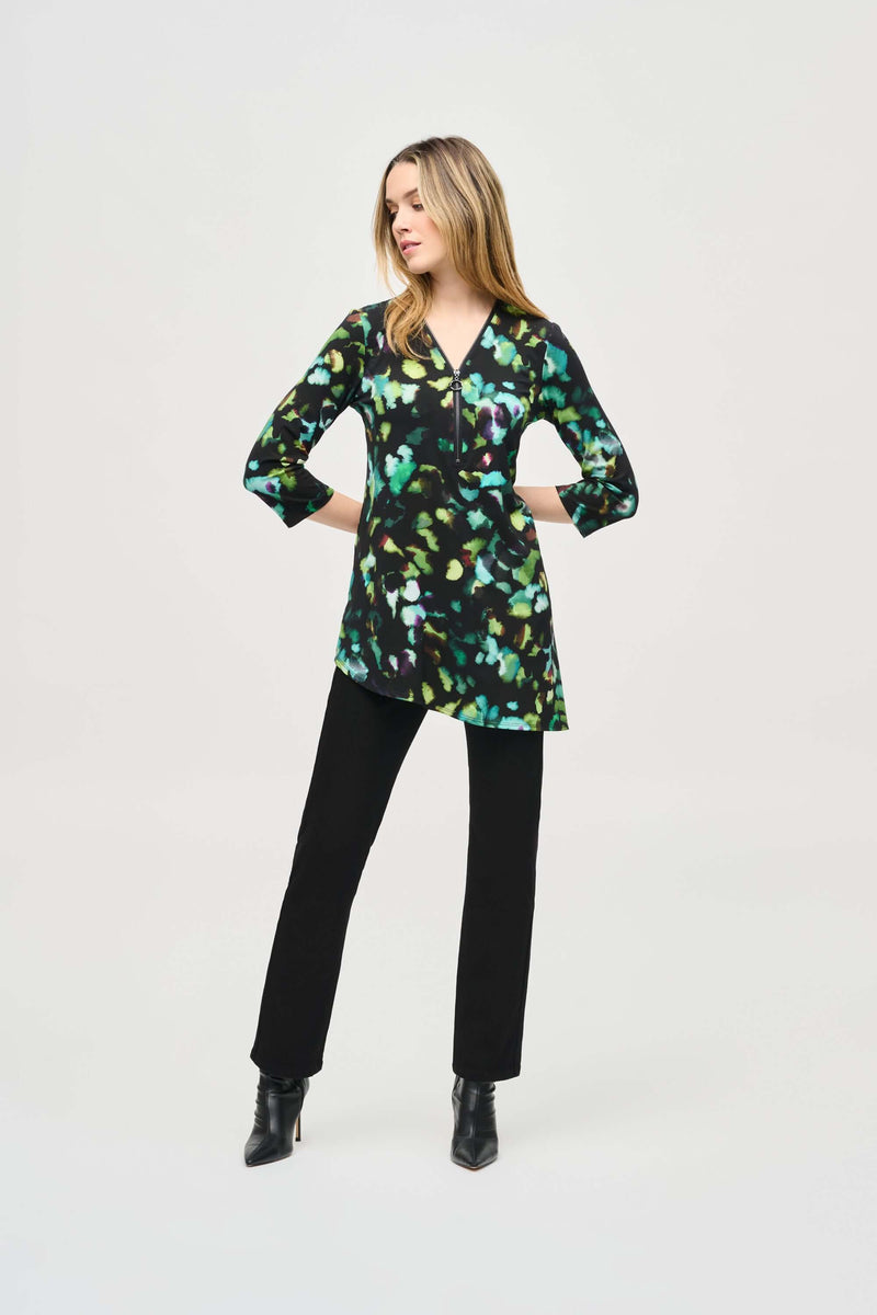 Joseph Ribkoff Abstract Tunic in Black Forest 243134