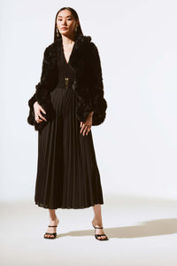 Signature by Joseph Ribkoff Faux Fur Wrap in Black 243758