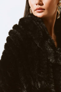 Signature by Joseph Ribkoff Faux Fur Wrap in Black 243758