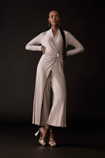 Signature by Joseph Ribkoff Jumpsuit in Nude Shimmer 243794