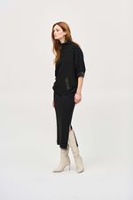 Joseph Ribkoff Sweater Knit Skirt in Black 243967