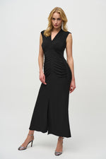 Joseph Ribkoff Shirred Dress in Black 244132