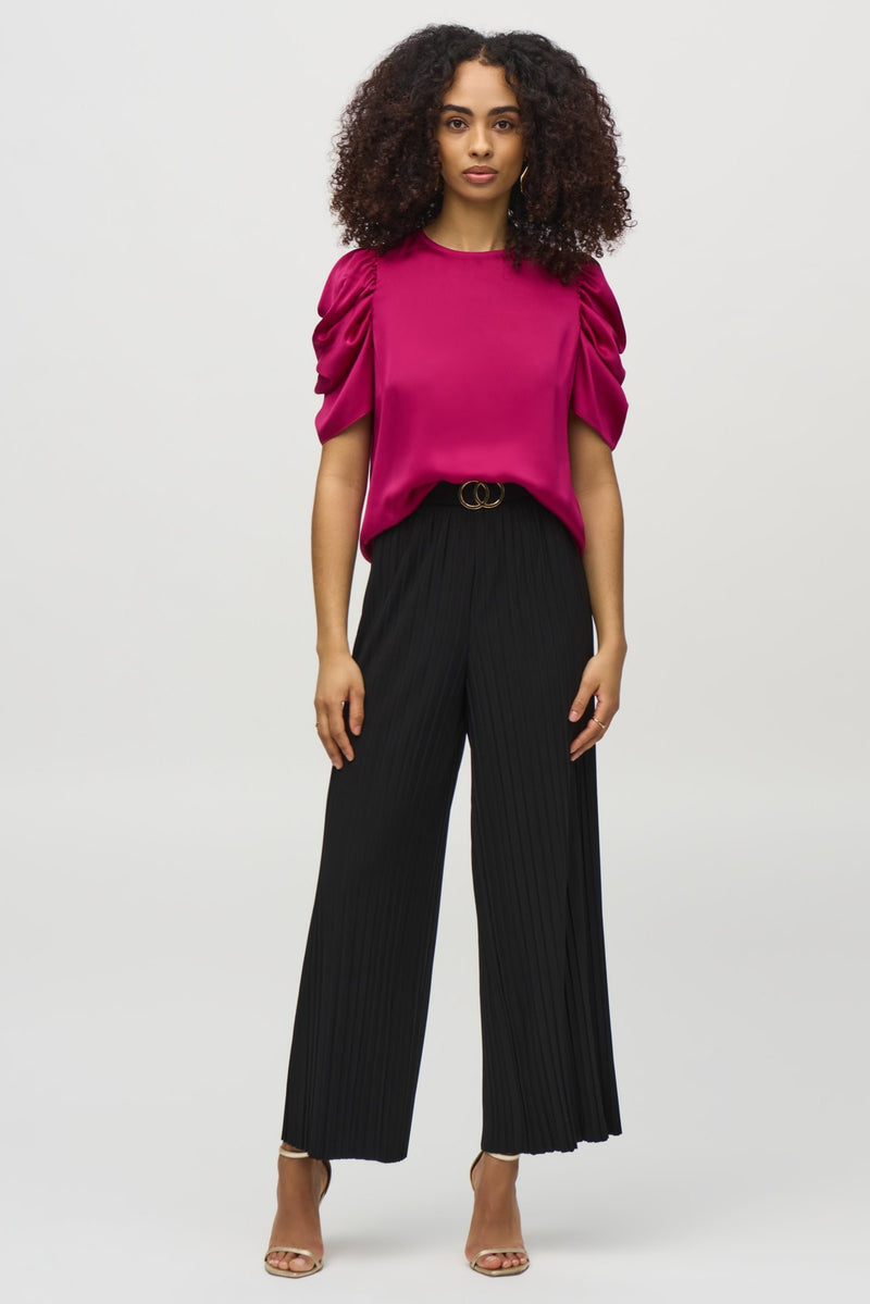 Joseph Ribkoff Pleated Pant in Black 244169