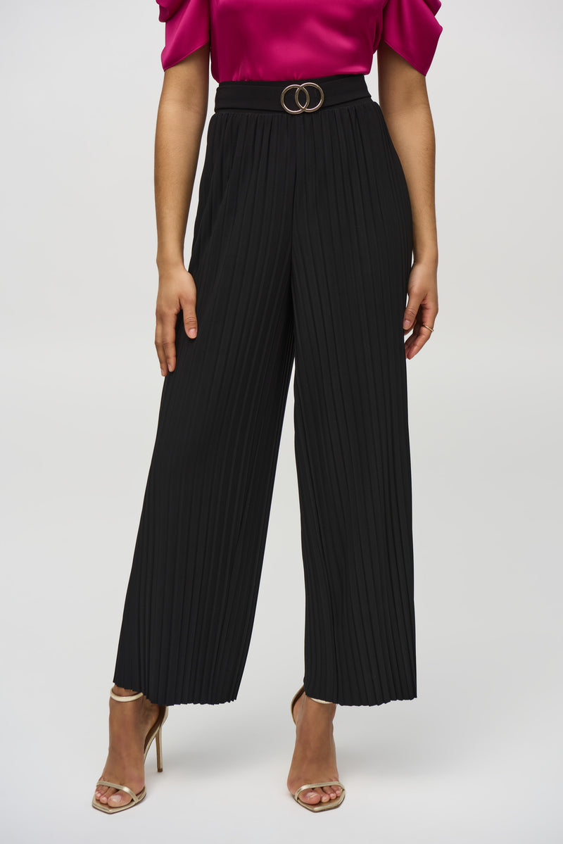 Joseph Ribkoff Pleated Pant in Black 244169