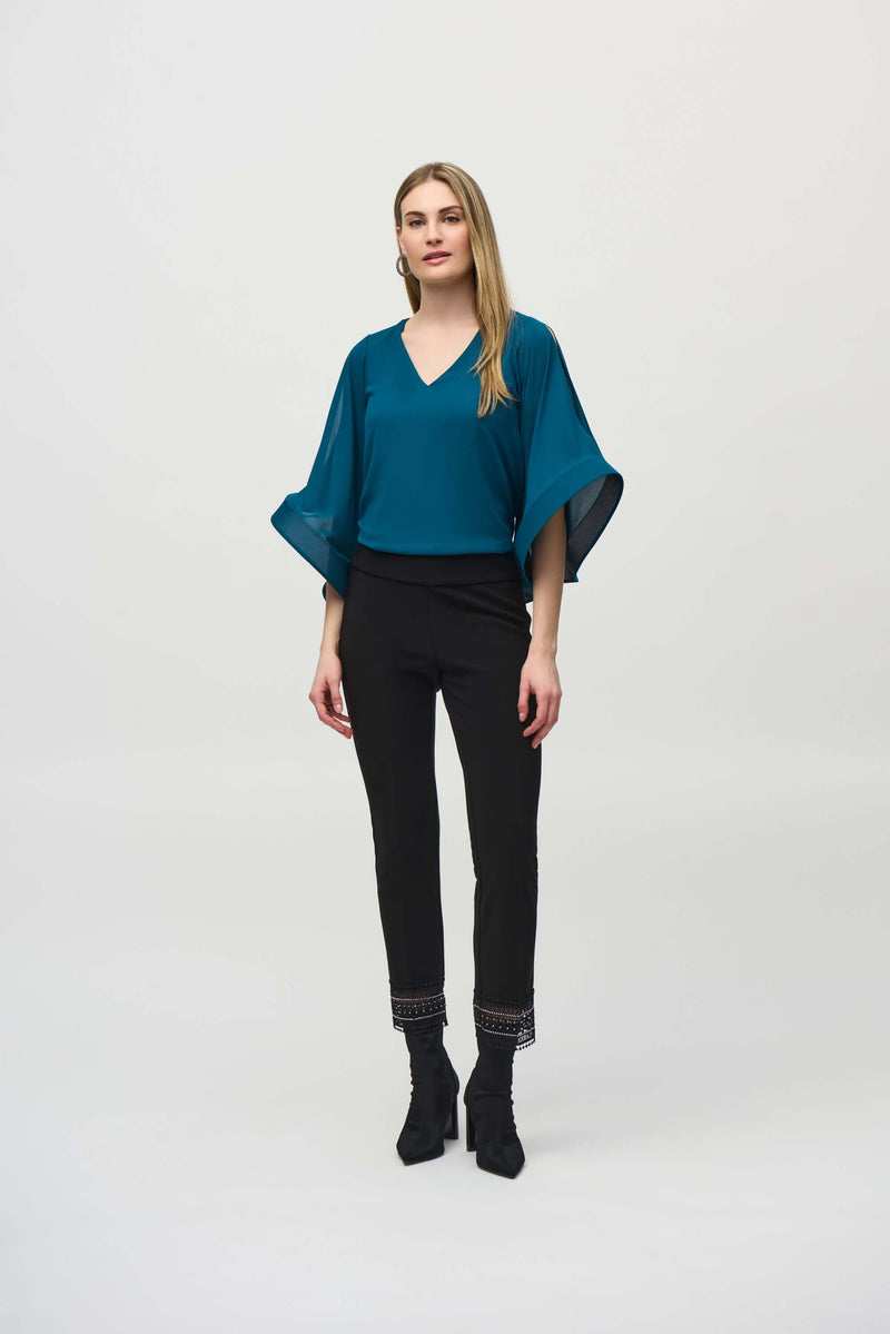 Joseph Ribkoff Statement Sleeve Top in Twilight 244179