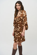 Joseph Ribkoff Satin Dress in Animal 244185