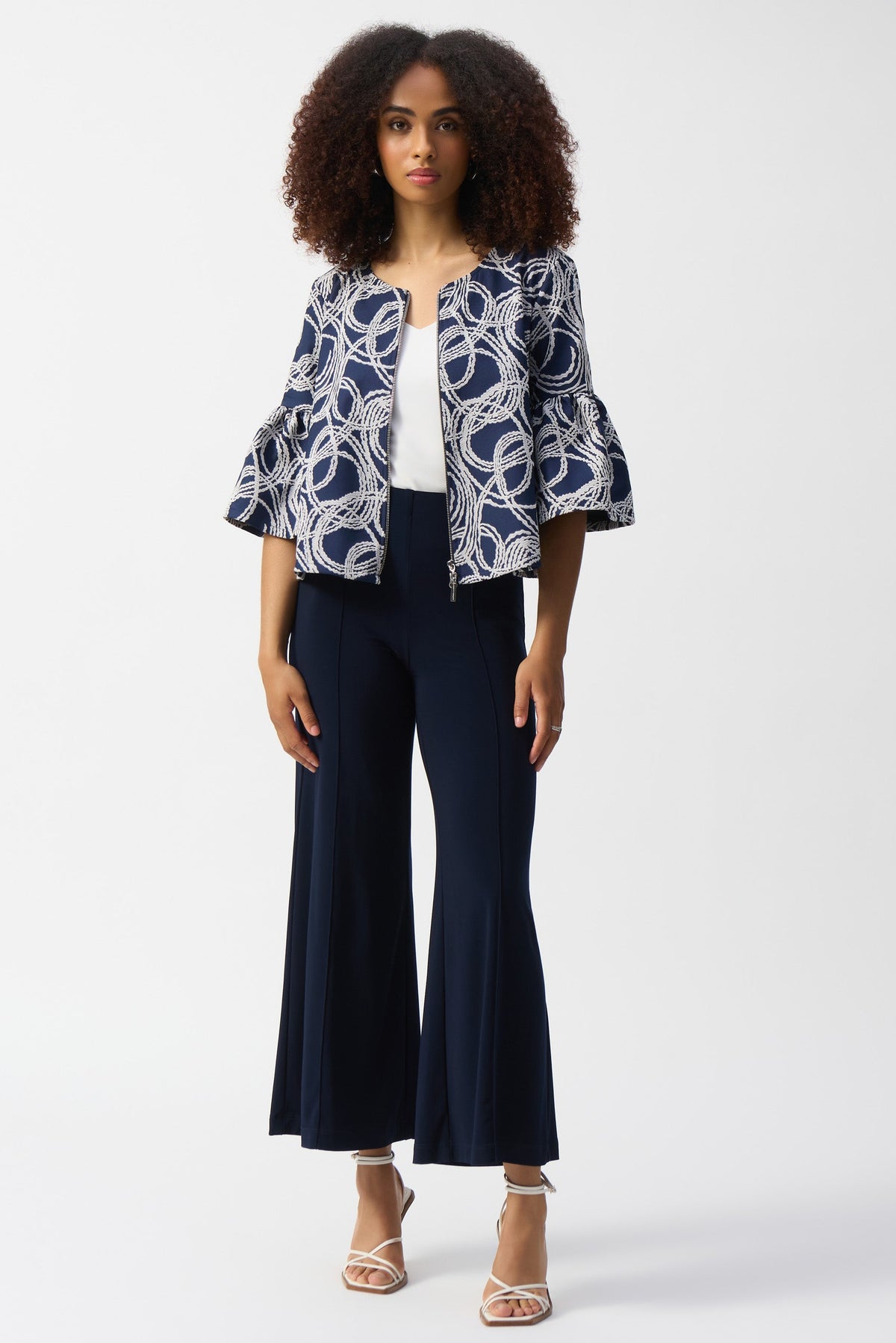 Joseph Ribkoff Wide Leg Pant in Midnight 251017