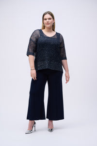 Joseph Ribkoff Wide Leg Pant in Midnight 251017