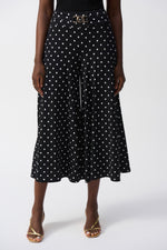 Joseph Ribkoff Dot Culottes in Black & White 251040