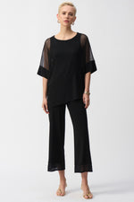 Joseph Ribkoff Silky Mesh Top in Black 251092